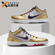 耐克（NIKE）【潮】男鞋新款科比4代Zoom Kobe 4 Protro低幫實(shí)戰籃球運動(dòng)鞋 FQ3544-100 白黑金 42