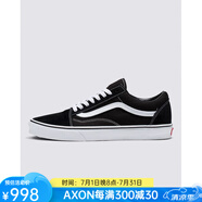 范斯（VANS）運動板鞋男鞋女鞋休閑鞋情侶款OLDSKOOL經(jīng)典潮牌舒適時尚春夏透氣 Black/White經(jīng)典黑白色 42.5 碼/M9.5/W11
