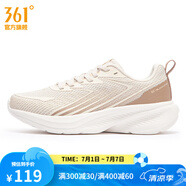 361度女運(yùn)動(dòng)鞋新款網(wǎng)面透氣減震跑步鞋 燕麥奶/經(jīng)典褐灰 39