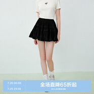 樂町公主蓬蓬短裙多層下擺蕾絲半身裙俏皮甜美小A裙 黑色（現(xiàn)貨） L