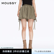 moussy 女裝新品甜美森系度假燈籠褲短款花苞褲028HSZ30-1561 150卡其色 均碼 00020/F