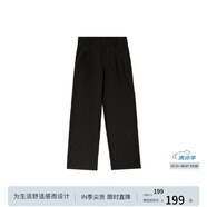 BODYDREAM休閑西裝男肌理感大碼外套復(fù)古高級(jí)感西服夾克/西褲套裝 黑色（常規(guī)西褲） 3XL