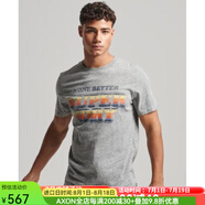 superdry極度干燥男士T恤短袖LOGO圓領(lǐng)夏季休閑 GREY S