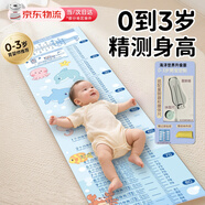 MDUG新生兒身高測量墊嬰兒身高測量儀嬰兒測量身高墊量角器小孩量身高 0-3歲寶寶專用身高測量墊/男寶寶 送量腳器體圍尺記錄貼紙收納布袋