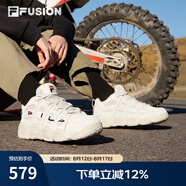 斐樂（FILA）FUSION 斐樂潮牌籃球鞋女鞋低幫籃球文化鞋復古休閑鞋老爹鞋 燕麥色-T12W941206AOM 38