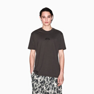 阿瑪尼（ARMANI）EXCHANGE/男女情侶款全棉正肩刺繡薄T恤夏季新款 【100棉合身版】橄欖棕色 2XL XXL (推薦：180-b