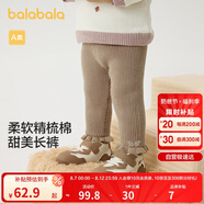 巴拉巴拉寶寶褲子女童打底褲加絨秋冬季嬰兒長褲保暖2024時尚208424108002