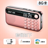 先科SAST V60收音機老人便攜式迷你插卡小音箱老年充電隨身播放器2025新款小型 金色【8g內存卡+3000首歌曲+點歌本+充電線】