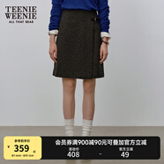 Teenie Weenie小熊女裝冬裝簡(jiǎn)約氣質(zhì)時(shí)尚毛呢半身短裙A字裙高腰裙 深灰色 L (170)