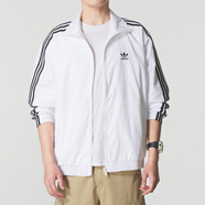 阿迪達斯 （adidas）外套男裝 25夏季新款戶(hù)外運動(dòng)服防風(fēng)透氣梭織立領(lǐng)休閑夾克男 JY1328/白色/三葉草/立領(lǐng) S