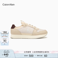 Calvin KleinJeans【七夕禮物】男士復(fù)古ck拼接休閑運(yùn)動(dòng)鞋跑鞋德訓(xùn)鞋YM01118 0HR-蛋殼色 42