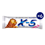 X-5韓國進(jìn)口三進(jìn)巧克力棒花生夾心能量棒休閑零食代可可脂 原味36g*6支