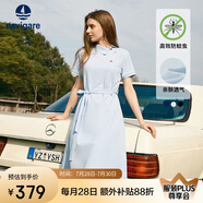 Navigare意大利小帆船女士短袖Polo裙休閑連衣裙2322874503 冰水藍 L 