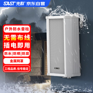 先科（SAST）S1室外防水音柱音響 戶外壁掛音響學(xué)校操場(chǎng)掛墻式音箱公共廣播背景音樂(lè)掛壁音響喇叭（20W）