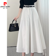 皮爾卡丹（pierre cardin）春秋穿搭一整套a字套裝裙氣質(zhì)修身顯瘦法式輕熟風(fēng)早秋兩件套 米白色半身裙 S 90-100斤