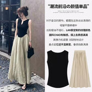 LMVXRM卡卡女裝慵懶田園風(fēng)大傘擺顯瘦套裝 【上衣+杏仁裙/裙長(zhǎng)95cm】套裝 S