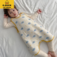 G.duck兒童背心式夾棉睡袋秋冬新款男女寶寶加厚防踢被分腿無(wú)袖連體睡衣 小象-夾棉背心睡袋 100碼(建議身高90cm左右)