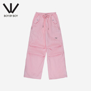 BOY BY BOY潮牌女裝2025夏季新品寬松工裝薄款夏季女士長(zhǎng)褲 粉紅色 M
