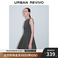 UR2025夏季新款女裝格雷系蝴蝶結(jié)裝飾無(wú)袖連衣裙UWG750079 深灰 M
