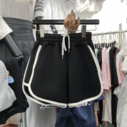 AC-AICHEN歐洲站春夏女裝氣質(zhì)長(cháng)袖洋氣套裝2025新款V領(lǐng)拼接襯衫褲子兩件套 黑色短褲 S 【建議80-100斤】