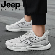 JEEP SPIRIT吉普男鞋夏季2025新款潮流男士板鞋網(wǎng)面運(yùn)動(dòng)鞋透氣休閑鞋子男款 J913930025白色（網(wǎng)面） 43