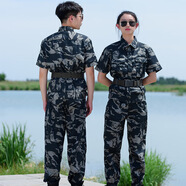 COMIC SOUL迷彩服套裝男夏季薄款學(xué)生軍訓(xùn)服訓(xùn)作服獵人工作服女軍迷用品正版 黑鷹短袖款(上衣+褲子) M_165尺碼(100-115斤)