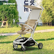 樂卡（Lecoco）T2輕便折疊嬰兒車寶寶旅行口袋推車可登機(jī)遛娃神器 T2MAX-【1-6歲】半躺-云霧咖