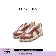COZY STEPS可至【方槍槍同款】男女款春夏新款休閑舒適復(fù)古透氣法棍德訓(xùn)鞋 暖意灰白+椰殼棕（女款）5180 36