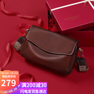 viney牛皮包包女包品牌斜挎枕頭包輕奢單肩包生日禮物高級感送女友老婆