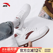 安踏（ANTA）板鞋男鞋小零感夏季厚底增高學(xué)生潮流休閑小白鞋低幫運(yùn)動鞋子男 【小零感】象牙白/絳紅色 41