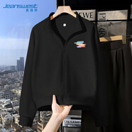 真維斯（JEANSWEST）米色衛衣外套女2025新款秋季短款開(kāi)衫早秋立領(lǐng)寬松運動(dòng)拉鏈上衣