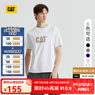 CAT卡特春新品男涼感設計反光logo印花短袖T恤輕戶(hù)外 白色 L