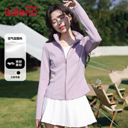 班尼路（Baleno）空氣層立領(lǐng)開衫衛(wèi)衣女2025春秋季新款氣質(zhì)通勤小個子修身短款外套
