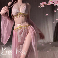 情趣套裝漢服蕾絲:異域誘惑綁帶復(fù)古連衣裙肚兜*心計免脫激情性感 五件粉【裹胸/綁帶裙/內(nèi)褲/手袖2】 均碼  【建議70-140】
