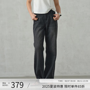 阿依蓮【商場同款】氣質牛仔褲夏季女2025新款薄款洋氣直筒高腰顯瘦褲子 黑色 S