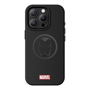marvel/適用蘋果16promax手機殼鋼鐵俠美國隊長iPhone16新款商務(wù)1 黑色-鋼鐵俠 金屬鏡頭圈 iPhone 14 Pro