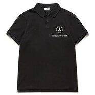 睿澈奧迪4s店汽車(chē)工作服奔馳短袖T恤工裝Polo衫男女衣服售后寶馬員工 黑色-梅德賽斯 M
