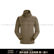 始祖鳥（ARC'TERYX）LeafNagaHoodyFullzip純色拉鏈連帽抓絨休閑夾克男款 棕色/Crocodile XXL