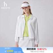 哈吉斯（HAZZYS）女裝 夏季新款女士HRC運動休閑風夾克女ASVSU0BBU25 白色WT 170/92A 42
