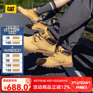 CAT卡特馬丁靴中幫大黃靴男士工裝鞋輕戶外防滑登山鞋P110973N3BDC25 黃色 40