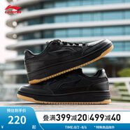李寧（LI-NING）天跡男鞋夏季透氣減震回彈經(jīng)典休閑鞋AGCU095 黑色-6 42
