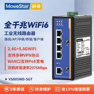 移星（MoweStar）工業(yè)無(wú)線路由器AP/WIFI6雙頻中繼橋接漫游客戶端百兆千兆無(wú)線交換機(jī)VPN網(wǎng)關(guān)WIFI高速雙頻路由器 VS805WD-5GT 千兆WiFi6雙頻 不含電源適配器