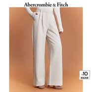 ABERCROMBIE & FITCH女裝春秋美式復(fù)古氣質(zhì)白領(lǐng)通勤百搭高腰闊腿褲KI156-2403 奶油色 29 S (155/76A)短版