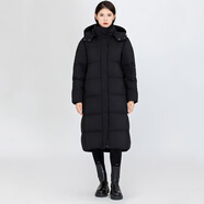 曲恩娜東北長(zhǎng)款羽絨服男2025新款冬季外套女加厚哈爾濱零下40度防寒服 黑色 （男女同款） S 327克建議（90-110斤）