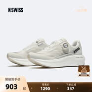 蓋世威（K·SWISS）跑鞋男女25夏季透氣新款百搭透氣耐磨防滑情侶款運動鞋減震鞋9469 156-溫布爾登白/純黑/夢幻銀 39