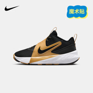 NIKE 耐克男女童籃球鞋TEAM HUSTLE 防滑耐磨魔術(shù)貼兒童運動(dòng)鞋