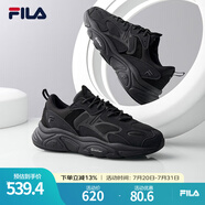 FILA（斐樂）官方男子跑步鞋MARS II火星二代新款復(fù)古運(yùn)動(dòng)鞋 黑色-BK-F12M141116F 41