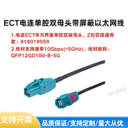 車(chē)載以太網(wǎng)轉換器千兆百兆萬(wàn)兆100/1000Base-T1轉RJ45轉Base-TX 電連ECT華為界面單腔雙母頭1米長(cháng)