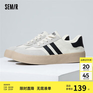 Semir德訓(xùn)鞋男鞋春秋季休閑鞋子板鞋運(yùn)動(dòng)鞋男SFYM233656 白黑 39