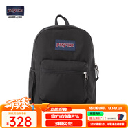 JANSPORT杰斯伯書(shū)包輕便雙肩包男女旅行包簡(jiǎn)約背包電腦包學(xué)生校園 7ZNZ008爵士黑-隔層+側袋+厚底